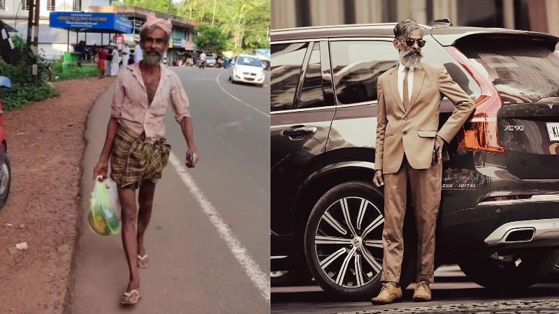 Kerala: 60-Year-Old Daily Wager Spotted by Fashion Photographer, Sets Internet on Fire by Getting a Makeover