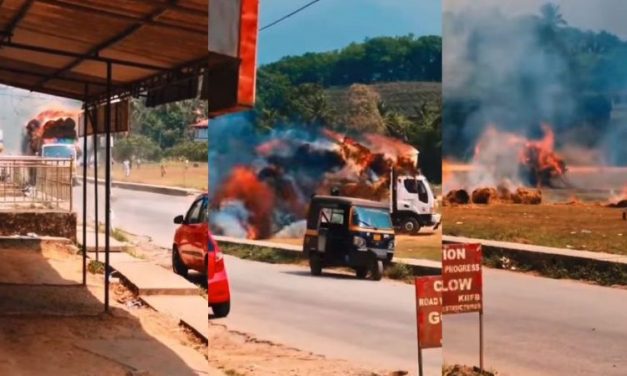 Caught On Cam: Brave Kerala Man Drives Burning Lorry to Safety, Praised by Netizens Online