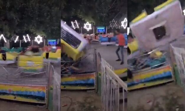 ‘Break Dance’ Swing Breaks Down at Ramleela Fair in Ghaziabad, 4 Including 2 Children Injured | Video