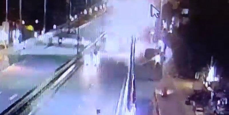Bengaluru Flyover Accident: CCTV Footage Shows 2 People Thrown Off By Speeding Car