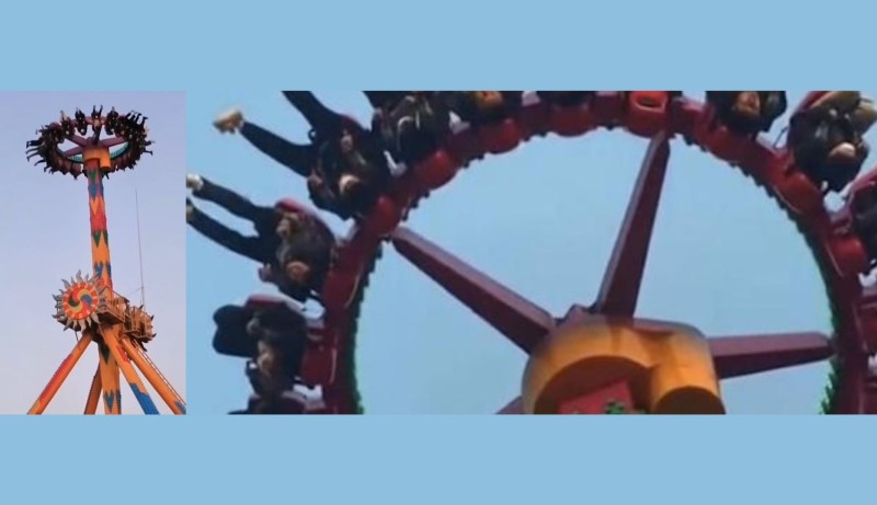 Video: Tourists Hanging Upside-Down After Amusement Park Ride Broke