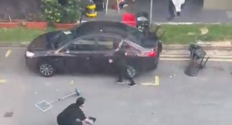 Disturbing Video Shows Singapore Locals Defend Woman from Knife Wielding Husband