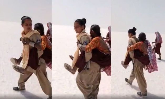Female Cop Braves Kutch Heat, Walks 5km across Desert with 86-Year-Old Ailing Woman on Back to Save her
