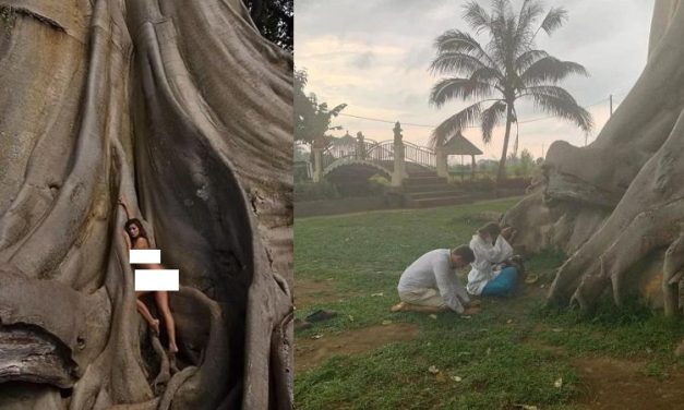 Russian Influencer Facing Jail Time for Posing Inappropriately Next to 700-Year-Old Holy Tree in Bali