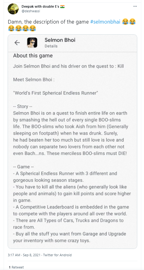 Selmon Bhoi Game Description