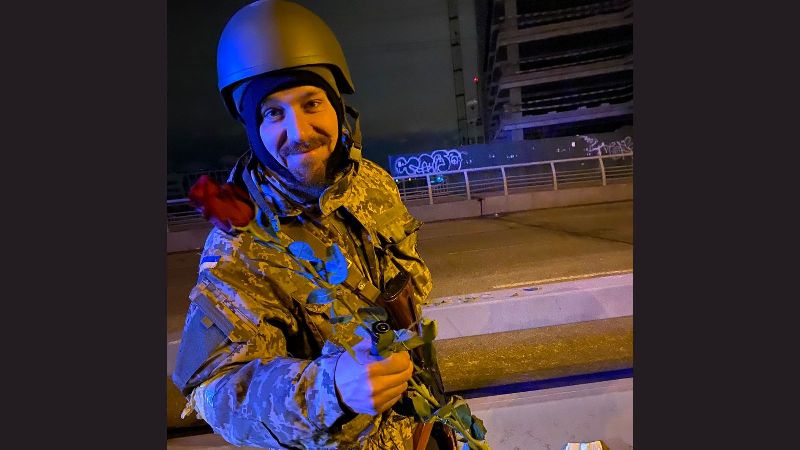 Soldiers guarding Ukraine’s Odessa Hand Out Flowers to Friends and Family on Women’s Day