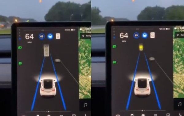 Tesla’s Autopilot System Confuses Yellow Moon as Yellow Traffic Light!
