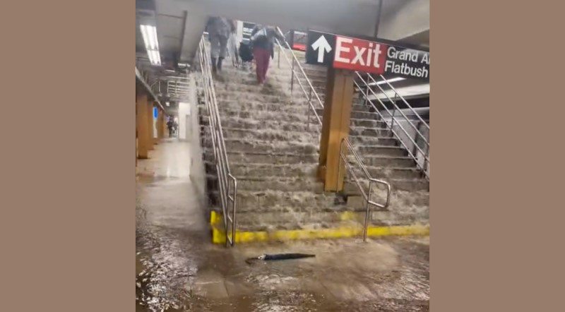Torrential Rains Inundate New York City Streets and Subways