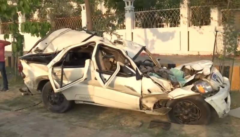 Tragic Death in Lucknow After Billboard Falls and Crushes Car with Woman and Daughter Inside