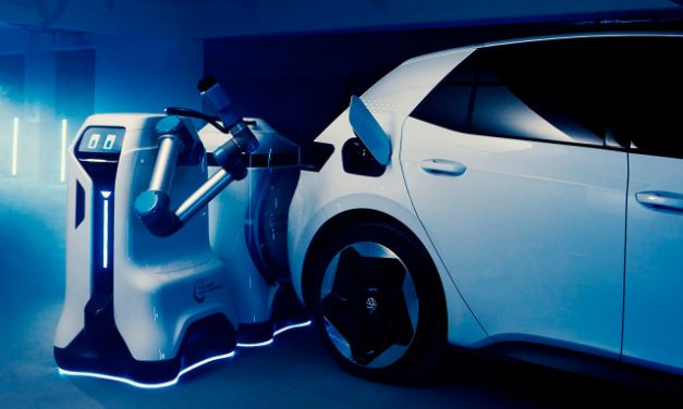 VW Introduces Prototype for its Cute Electric Car Charger Robot