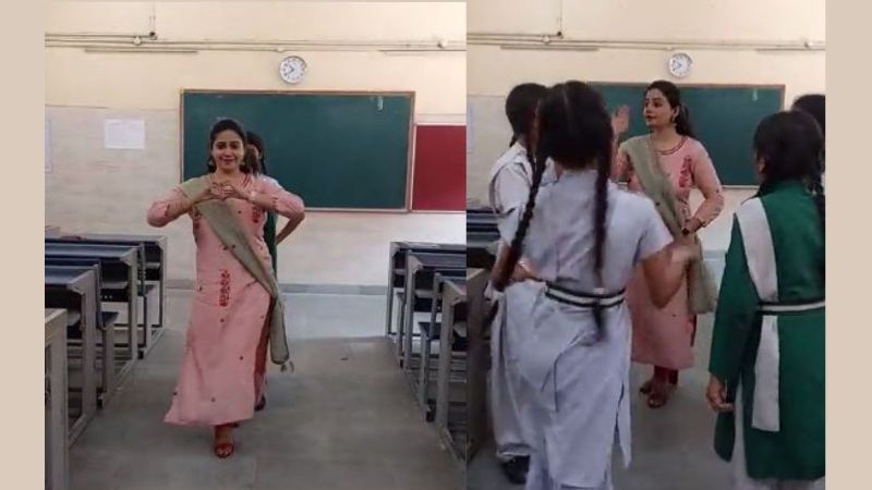 Video: Delhi Govt Teacher’s Dance with Students on ‘Kajra Mohabbat Wala’ Goes Viral on Twitter