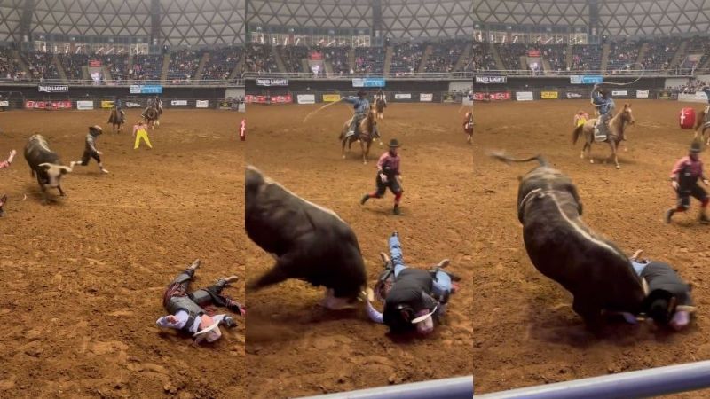 Thrilling Video Shows ‘Super-Dad’ Successfully Saving his Son from Raging Bull