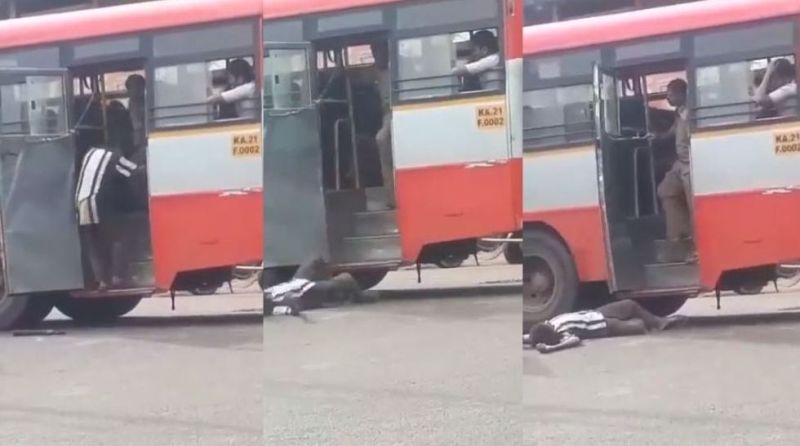 Watch: KSRTC Bus Conductor Slaps, Kicks Passenger from Bus in Shocking Video, Twitter Reacts
