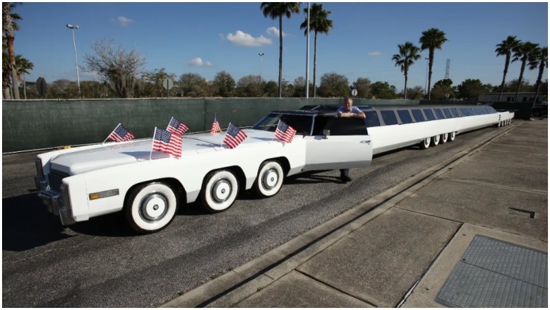 World’s Longest Car ‘American Dream’ Breaks its Own Record; has a Helipad, Swimming Pool, Mini Golf Course
