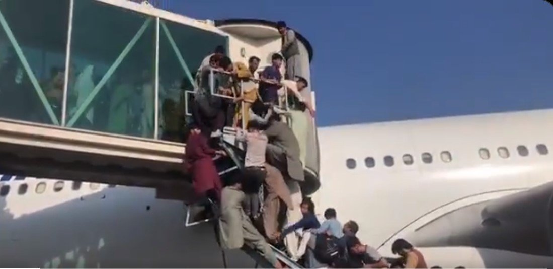 Chaos Erupts at Kabul Airport as Locals Scramble to Flee a Taliban Captured Afghanistan